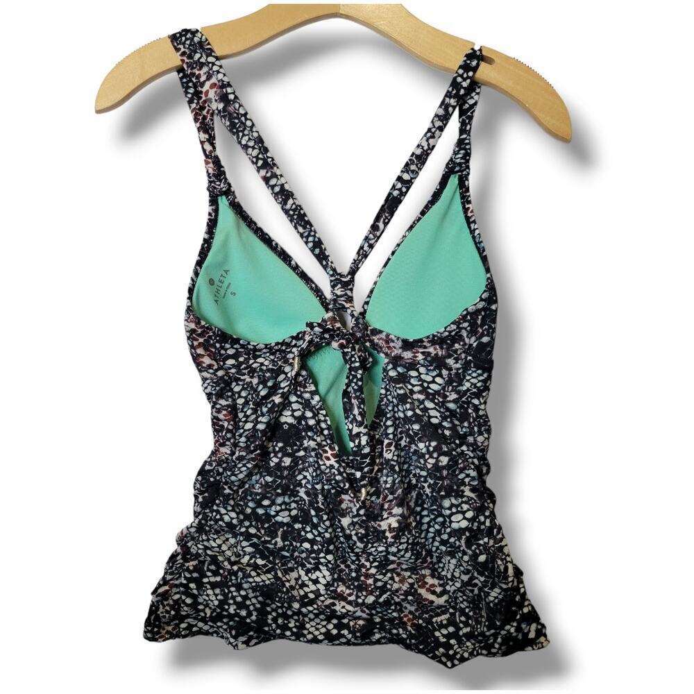 Athleta Women’s Snakeskin Print Tankini Swim Top Size Small - Picture 3 of 7